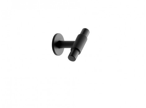 S Buton MANOR T negru mat, diametru 30mm