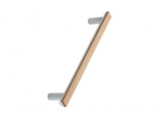 S Maner BIS stejar lacuit-metal alb mat,lungime 188mm,FSC