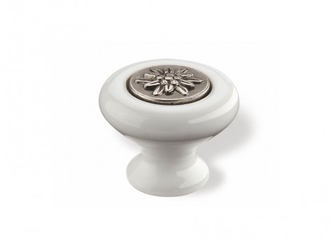 S SP36-38ZN29 Buton portelan alb cu insertie antic