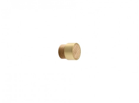 S Buton RADIO MINI stejar lacuit-auriu periat,diametru 26mm