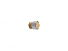 S Buton RADIO MINI stejar lacuit-efect inox,diametru 26mm,F