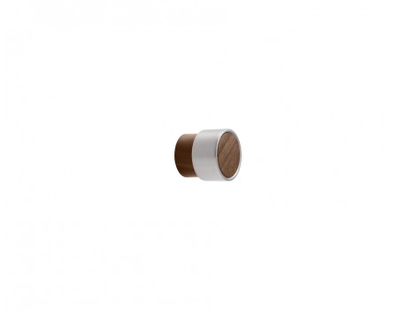 S Buton RADIO MINI nuc lacuit-efect inox,diametru 26mm,FSC
