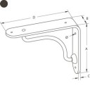 TRA Suport raft PALLADIO 14cm,max 40kg,negru