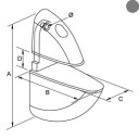 TRA Suport raft GONDOLA 9cm,max 35kg,R 4-36mm,gri