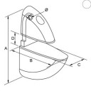 TRA Suport raft GONDOLA 9cm,max 35kg,R 4-36mm,alb