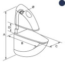 TRA Suport raft GONDOLA 9cm,max 35kg,R 4-36mm,albastru