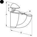 TRA Suport raft LUNA 7cm,max 20kg,R 0-22mm,negru
