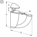 TRA Suport raft LUNA 7cm,max 20kg,R 0-22mm,crom