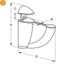 TRA Suport raft LUNA 10cm,max 50kg,R 0-36mm,bronz