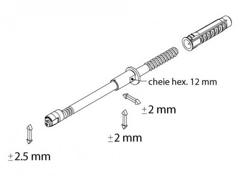 TRA Suport raft MN115 reglabil,zincat,20kg